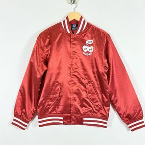 Hija De Tu Madre Red Cherry‎ Logo Satin Bad Bunny Bomber Jacket Women's XXS NEW